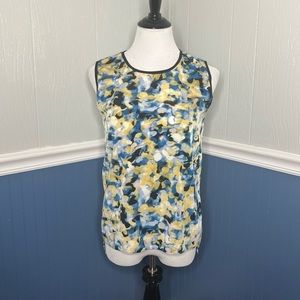Calvin Klein Jeans water color high low tank D1-1